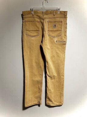 Carhartt Brown/Tan Duck Canvas Work Pants with Utility Pocket